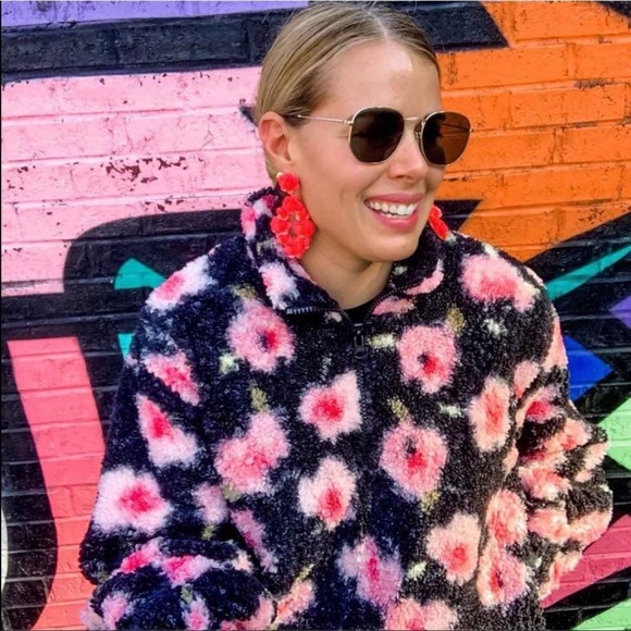 Print Sherpa Jacket Sandy Liang 